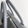 Designer di alta qualità arco valigetta grigia grigia vitello nero di pelle di moda da uomo borse da mastomo per borse per laptop con cerniera d'argento