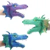 Rôle de tête de dinosaure réaliste cadeau de baignoire en caoutchouc spinosaurus Hand Puppet Toys for Boys Girls Toddlers Adults 240329