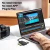 Läsare Phixero USB 3.0 Typ C 4 i 1 5Gbps SD -kortläsare Compact Flash Memory Smart Card Adapter TF CF MS 15cm Cable for Laptop PC Mac Mac