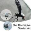 Drop 3D Metal Wind Moulin Outdoor Owl Wind Spinner Whirligig Yard Catchers Patio Garden Decoration 240412