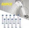 50 pezzi di sostituzione del filtro della doccia per doccia Rimuovere gli accessori per bagno igienici di cloro/fluoro/acqua dura/calcario