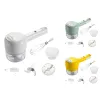 Kvarnare 3in1 Multifunktionell elektrisk vegetabilisk skärare Slicer Egg Beater Food Processer Chopper Pressning Mixer Blender White