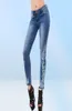 Nuovi jeans di moda per donne pantaloni da ricamo a farfalla pantaloni magri femmine donne a bassa vita alla vita estate pantaloni di denim7055660