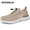 Casual Shoes Fashion Men Sneakers Breathable Outdoor Men's Genuine Leather Wading Hiking Summer Trekking Size 38-47