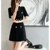 Dames zomer mini wit pak jurk Koreaanse kantoor dame sierlijke jurken met wachtbelt slanke korte mouw werkkleding vrouwelijk 240412