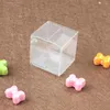 Present Wrap 50pieces/Lot Clear Square Wedding Favor Box PVC Transparent Party Candy Bags Chocolate Boxes 5x5x5cm Caja de Dulces