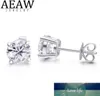 AEAW Round Moissanite Cut Total 200ct 65mm Diamond Test Passed Moissanite Silver Earring Jewelry Girlfriend Gift26922178331072