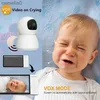 Baby Monitors Baby Monitor 5.0 인치 무선 비디오 Wi-Fi 또는 응용 프로그램 다운로드 Nanny PTZ 카메라 2 방향 오디오 Vox Lullaby ABM700C240412로 IPS 화면을 다운로드하십시오.