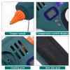 Gor Hot Melt Glue Gun 500W High Power Промышленное производство Термостат Регулируемый цифровой дисплей. Используйте 11 -миллиметровую клейкую палочку