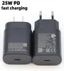 Super Fast 25W PD USB Type C Snabbladdare Adapter TA800 för Samsung S20 Obs 20Neto10 Travel Chargers64510869719151