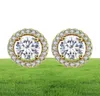 Stud Fashion Luxury 925 Cristalli di perni argento di Rovskis 6mm Piccoli orecchini a zircone per donne Regali di Natale Gioielli coreani8556795