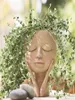 Девочки лица головы цветочные плантаторы сочные растительные контейнеры кастрюль горшок с фигурой садовой декор северный настольный орнамент H5 2205272227694