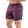 Shorts executando shorts masculinos de fitness de fitness de fitness masculino Treinamento de basquete fino Seção de praia Pantalones Corttos Deportivo Hombre