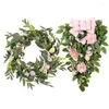 Decoratieve bloemen Spring krans voordeur Decor Holiday Flower Hangende boerderij Rustiek