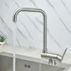 Grifo de cocina sin plomo plegado hacia abajo para mezclador de agua fría caliente grifo de 360 grados girator