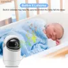 Baby Monitors 4.3-tums Baby Monitor Camera 3x Zoom Remote Pan Tilt Camera Bidirectional Audio Night Vision Mor och barnsäkerhet Videoövervakning C240412