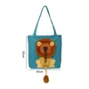 Cat Carriers Dogs Cats Handbag Can Be Exposed Head Lion Shape Shoulder Bag Canvas Outdoor Convenient Small Pet Items