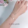 Bangles di design di fascia alta per vanceff 925 mini bracciale a farfalla argento placcato con cnc in oro 18K piccolo piccolo bianco grigio blu turchese ad alta edizione 1: 1