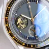 Business Designers 42mm Watches Saturn Watch Pluto Men's Business Watchesmen's 3861 310.63.42.50.02. Superclone Chronograph Moon 316L 531