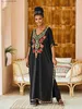 Basic Casual Kleider Chic Sticked Boho Long Women Kaftan Retro übergroß