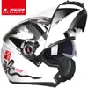 Capacetes de motocicleta LS2 FF370 Toda a temporada Helmet Lens dupla Anti nevoeiro para homens e mulheres Casco Moto Double Racing Capacete