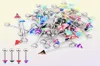 10PCSSet Color Mixing Fashion Body Piercing Jewelry Acrylic Stainless Steel Eyebrow Bar Lip Nose Barbell Ring Navel Earring Gift6904714