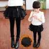 Calça de inverno saia de perneiras quentes para adolescentes crianças saia de princesa tutu saia de bolo garotas grandes e calças grossas garotas