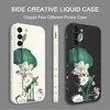 Lotus Pond Scenery Silicone Phone Case pour Samsung Galaxy S23 S22 S21 S10 S9 S8 Plus Note 20 Ultra 10 Plus Couverture