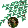 Bouteilles de rangement 30 PCS Micro paysage de Noël Couronne verte Berries Holly Decor Decor