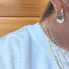 Vintage y Dome Drop Clip op oorbellen voor vrouwen gouden glanzende kleurrijke traan niet doorboord 2023 trendy sieraden 240410