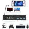 Hubs für ASUS ROG Ally USB Typec Hub Hub Docking Station Game Console Stand Ladebasis PD Ladung Gigabit Ethernet 4K HD Cooling Lüfter