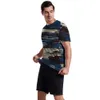 2024 Men's Short sleeved Summer Fitness T-shirt Contrast Color T-shirt Designer T-shirt Men's Luxury Brand Short sleeved Street Dance Top Shorts Casual Wear DDTX176