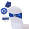 Chair Covers Wholesale 10pcs Elastic Knot El Wedding Banquet Buckle Sashes Back Decor Seat Ribbon Bow Tie