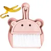 Poux de poussière et brosse Ensemble petit outil de nettoyage de déchets mignons Broom en forme de poubelle en forme de nœud