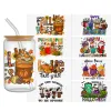 Personalize Halloween Fall Coffee Cup Design UV DTF Sticker For 16ozCup Wrap Transfer Sticker Custom Label DIY Logo Selfadhesive