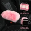 Artificial Plush Auto Center Console Armrest Cover Soft Furry Seat Box Protector Pad Universal Fit for SUV Truck Car Interior