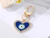 Water Drop Heart Evil Eye Keychain Keyring For Friend Par Emamel Blue Eye Bag Car Charm Accessories Jewelry1027846