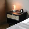 Decorative Plates Side Cabinet Silent Style Rattan American Archaic And Simple Locker Bed & Breakfast Bedside Table Customization