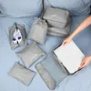 Storage Bags 7 Pcs Travel Luggage Compression Packing Cubes Organizers Collapsible Traveling Home Suitcase