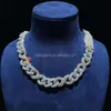 Custom Cuban Link Chain Necklace for Men Fine Jewelry Hot Style Iced Out Hiphop Chunky Miami Rattan Weave Moissanite Cuban Chain