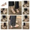 Blue Dress Shoe Designer Heel Slingback Pump Women Canvas Tweed Summer Goatkin Grosgrain Luxe rugsandalen