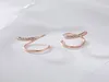100 Real 925 Sterling Silver Spiral Stud Earrings for Women Korea Rose Gold Geometric Ear Jewelry Christmas Gifts YME5928009665