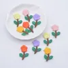 20pcs 18*28mm bestickte Strick Sonnenblume für DIY Hut Kleidung Hochzeit Nähflecken Baby Kopfbedeckungsklammern Dekorzubehör Accessoires