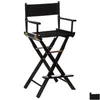 Camp Furniture 30 Directors Chair Black Frame-Black Toile Drop Livracs Sports Outdoors Camping Randonnée et Dhzne