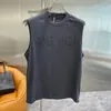 Men tanktops katoenen mouwloze t -shirt designer letters bedrukt sexy off schoudervest zomer casual heren kleding los ademende gym fitness sportkleding