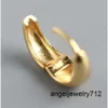 Örhängen designer för kvinnor 925 Sterling Silver Hoop Stud Fashion Gold Color Women Party Weddings smycken