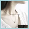 Pendant Necklaces New Whale Necklace S925 Sier Nautical Jewelry For Women Bijoux Fashion Wedding Gift 12Pcs/Lot Drop Delivery Pendants Dhitq