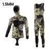 5 mm camouflage wetsuit lange mouw splijting met 2 stuks neopreen onderdompeling voor mannen bewaar warm waterdicht duikpak 240407