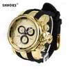 Avanadores de pulso Shhors assiste masculino Big Dial Men Sports Silicone Band Bandz Montres Homme Mannen Horloge Reloj