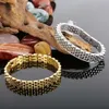 Luxury Wholesale Gold Plating Bracelets Bangles Stainless Steel Charms Watch Chain Bracelet for Mens